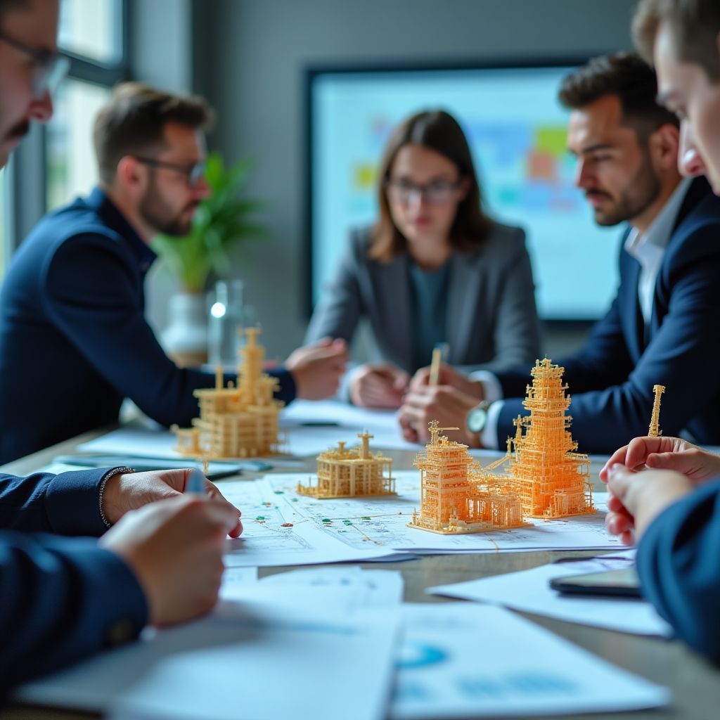 Equipo directivo en reunión estratégica